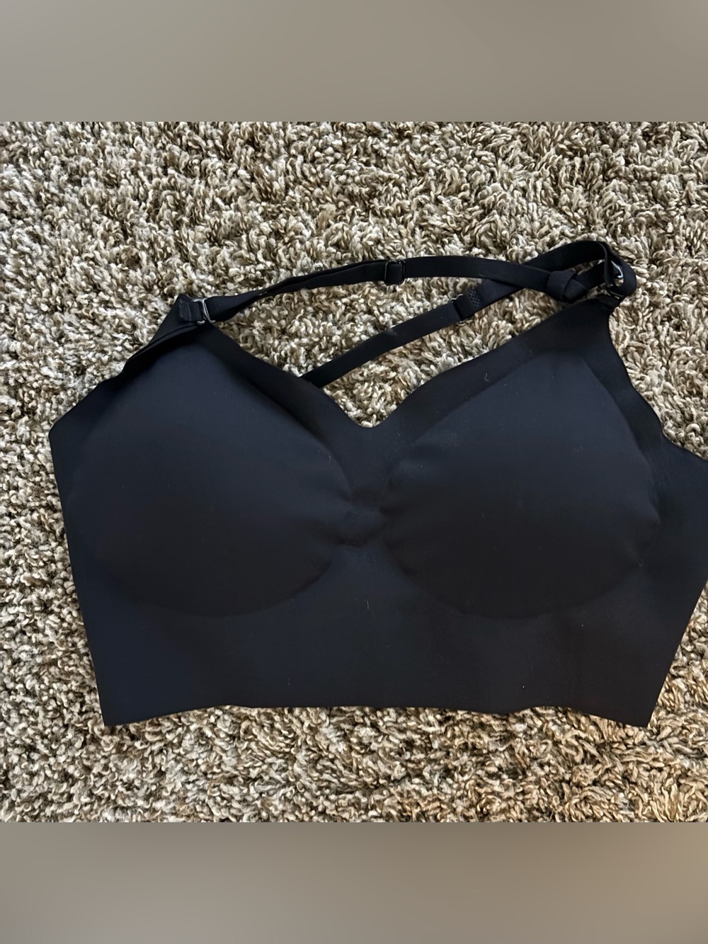 Black Seamless Longline Mastectomy Bra with Front Closure